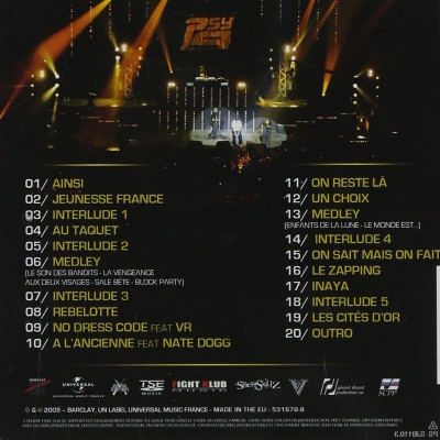 PSY 4 DE LA RIME  "AUTOUR DES CITES D'OR (LIVE AU DOME DE MARSEILLE)"