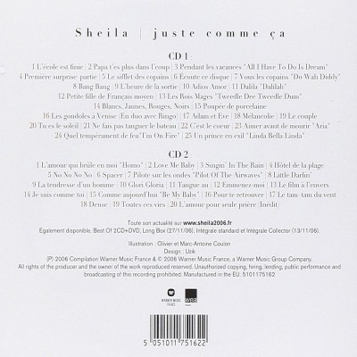 SHEILA  "JUSTE COMME CA" (BEST OF)