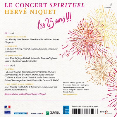 HERVÉ NIQUET  "LE CONCERT SPIRITUEL (LES 25 ANS)"