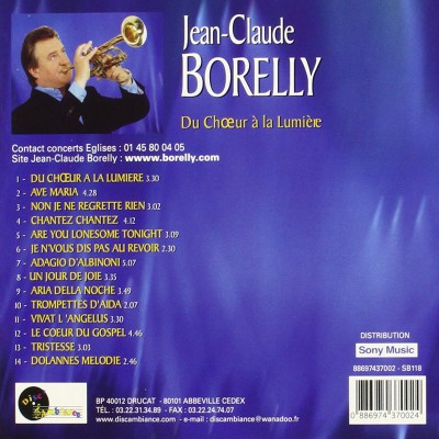 JEAN-CLAUDE BORELLY  "DU CHOEUR À LA LUMIÈRE"